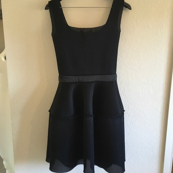 MAJE Black Mesh Mini Bell Dress Sz 1/S/34 NWT - Picture 2 of 8